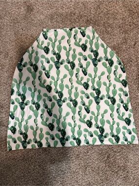 Baby Green Cactus Print Car Seat Cover